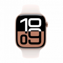 Apple Watch Series 10 GPS + Cellular 46mm Rose Gold Alu. Case w. Light Blush Sport Band M/L (MWY73)