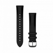 Швидкозмінні ремінці Garmin для смарт-годинника (20мм) шкіряні чорні із грифельною фурнітурою