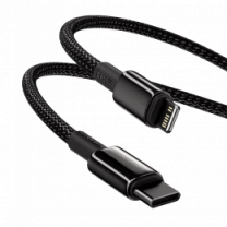 Кабель Baseus Tungsten Gold Type-C to Lightning PD 20W (1m) (black)(CATLWJ-01)