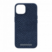 Чохол Njord Salmon Leather MagSafe Case Blue for iPhone 14 Plus (NA42SL01)