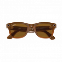 Смарт-очки Ray-Ban Meta Wayfarer Shiny Caramel/Polar Brown size XXL (RW4008 670683 53-22)