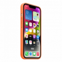 Чехол кожаный iPhone 14 Leather Case with MagSafe Orange (MPP83)
