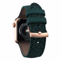Ремешок Njord Salmon Leather Strap Dark Green для Apple Watch 45mm/44mm (SL14122)