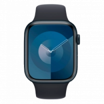 Apple Watch Series 9 45mm Midnight Aluminum Case with Midnight Sport Band S/M (MR993)