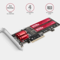 Aдаптер AXAGON PCEM2-ND PCIe 2x NVMe M.2 controller