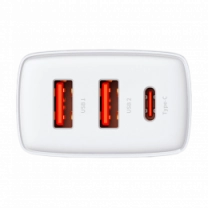 Адаптер Baseus Compact Quick Charger 2U+C 30W EU White (CCXJ-E02)