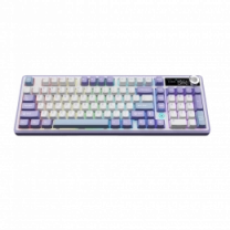Беспроводная механическая клавиатура Ajazz AK980 Clear Sky Switch - Purple (AK980-CS-PWB)