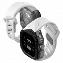 Ремінець AULUMU Carbon Fiber Cover+Black Band  carbon+white A01-CF-BK