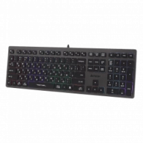 Клавіатура A4-Tech Fstyler FX60H, сірий колір, USB, неонове підсвічування