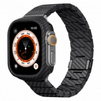 Ремешок Pitaka Modern Carbon Fiber Strap Black/Grey для Apple Watch 45/44/42mm (AWB1003)