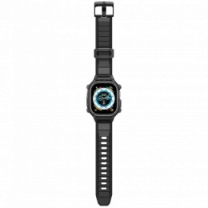 Чехол и ремешок 2в1 Spigen для Apple Watch Ultra 49mm Rugged Armor Pro, Black(ACS05460)