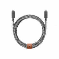 Кабель Native Union Belt Cable USB-C to USB-C Pro 240W Zebra (2.4 m) (BELT-PRO2-ZEB-NP)