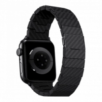 Ремешок Pitaka Modern Carbon Fiber Strap Black/Grey для Apple Watch 45/44/42mm (AWB1003)