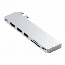 Хаб Satechi Aluminum USB-C Pro Hub Slim Adapter Silver (ST-HUCPHSS)