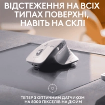 Мышь LOGITECH MX Master 3S For Mac Performance Wireless, Pale Grey (910-006572)