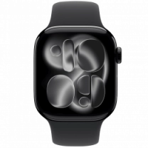 Apple Watch Series 11 GPS 42mm Jet Black Aluminium Case with Black Sport Band - S/M (MEQT4)