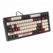 Механічна клавіатура A4Tech Bloody S98 (Pixels Red), USB, сіро-біла