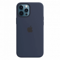 Чохол iPhone 12 Pro Max Silicone Case with MagSafe - Deep Navy (MHLD3)