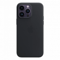 Чохол шкіряний iPhone 14 Pro Max Leather Case with MagSafe Midnight (MPPM3)