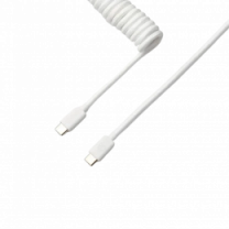 Кабель USB-A/USB-C > USB-C зарядки/синхронизации Keychron, 1.36м, Type-C, Coiled Aviator, белый