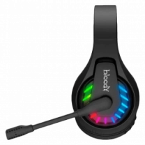 Гарнітура ігрова Bloody GR230 з LED підсвічуванням, чорний колір, Bluetooth v5.2 + 2.4GHz + 3.5 Jack