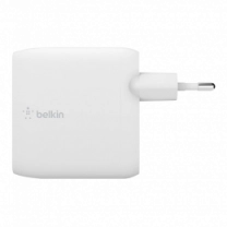 Адаптер Belkin GAN (50+18W) Dual USB-С, white (WCH003VFWH)