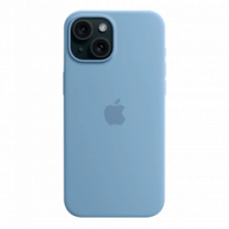 Чехол силиконовый iPhone 15 Plus Silicone Case with MagSafe Winter Blue (MT193)
