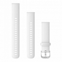 Ремінець Garmin Quick Release Band 18mm, Silicone Band, White/Silver (010-12932-0B)