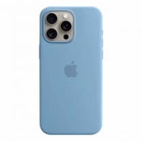 Чехол Силиконовый iPhone 15 Pro Silicone Case with MagSafe Winter Blue (MT1L3)