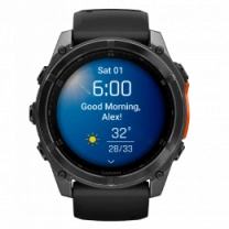 Спортивний годинник Garmin Fenix 8 51mm AMOLED Slate Gray with Black Silicone Band (010-02905-00) UA