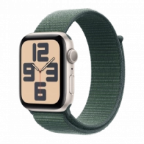 Apple Watch SE2 2024 40mm Starlight Aluminium Case with Lake Green Sport Loop (MXEH3)