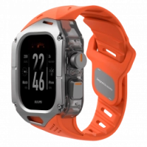 Ремінець AULUMU Titanium Cover+Orange Band  silver+orange A01-TI-OG