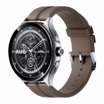 Xiaomi Watch 2 Pro Bluetooth Silver Case with Brown Leather Strap (BHR7216GL)
