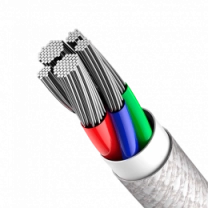 Кабель Baseus High Density Braided Type-C to Lightning PD 20W 1m White (CATLGD-02)