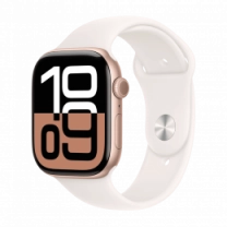 Apple Watch Series 10 GPS + Cellular 46mm Rose Gold Alu. Case w. Light Blush Sport Band M/L (MWY73)