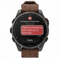 Смарт-годинник Garmin Fenix 8 Pro (51 mm) AMOLED Sapphire, титан Carbon Gray DLC із шкіряним ремінцем (010-03199-40)