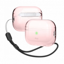 Чехол Elago Clear Case with Nylon Lanyard Lovely Pink for Airpods Pro 2nd Gen (EAPP2CL-BA+ROSTR-LPK)