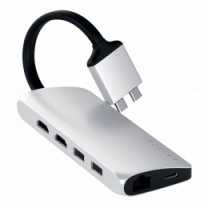 Satechi Aluminum Type-C Dual Multimedia Adapter Silver (ST-TCDMMAS)