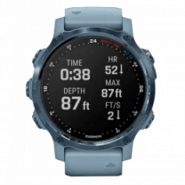 Спортивные часы Garmin Descent Mk2S Mineral Blue with Sea Foam Silicone Band (010-02403-07) UA