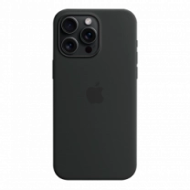 Чохол силіконовий iPhone 15 Pro Max Silicone Case with MagSafe Black  (MT1M3)