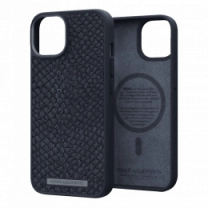 Чохол Njord Salmon Leather MagSafe Case Black for iPhone 14 (NA41SL00)