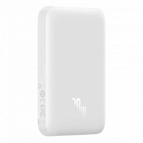 Дополнительная батарея Baseus Magnetic Wireless Charging Power bank 6000mAh 20W With Cable White (PPCX020002)
