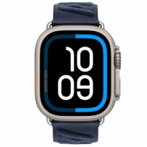 Apple Watch Hermès Ultra 2 2024 GPS + Cellular 49mm Natural Titanium Case with Bleu Nuit En Mer (MX773)