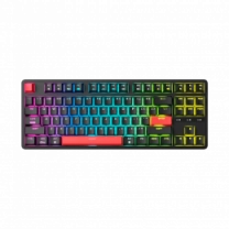 Клавиатура механическая Keychron C3 Pro 87Key, K pro Red, USB-A, QMK, Hot-swap, EN/UKR, RGB, чорний