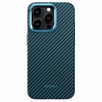 Чехол Pitaka MagEZ Case Pro 4 Twill 1500D Black/Blue for iPhone 15 Pro (KI1508PPA)