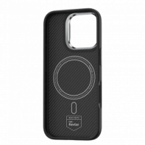 Чехол Benks Magnetic Kevlar ArmorPro Case iP16 Pro Max (600D/Black/Metal Frame)