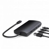 Satechi USB-C Multiport Adapter 8K with Ethernet V3 Midnight (ST-P8KED)