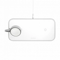Зарядна станція Zens Dual Aluminum Wireless Charger + Watch White (ZEDC05W/00)