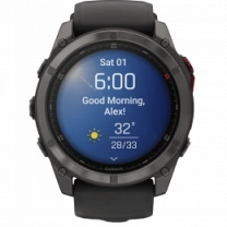 Смарт-часы Garmin Fenix 8 Pro (51 мм) MicroLED Sapphire, титан Carbon Gray DLC с силиконовым ремешком (010-03380-01)