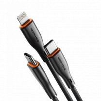 Кабель Keephone PD 27W Type-C to Lightning Liquid Silicone Cable black (DC-23015blk)